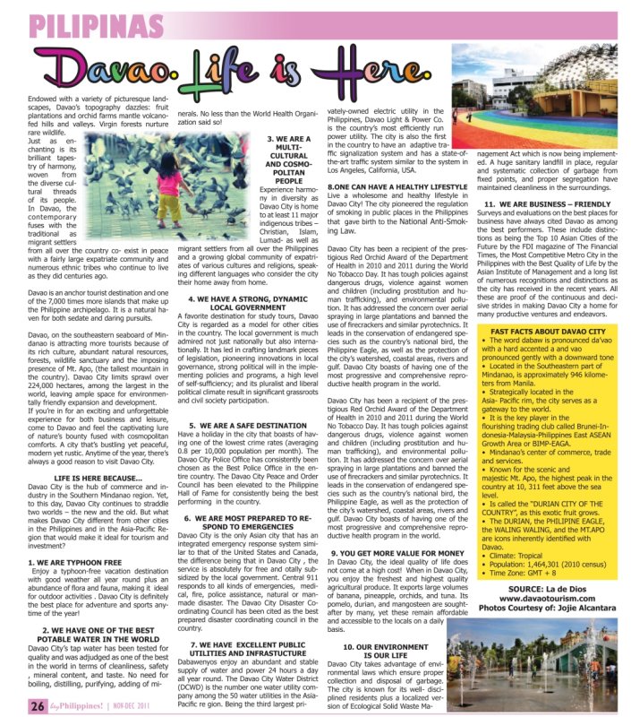 Davao in Hey Philippines magazine